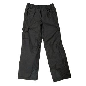 Sport Essentials Cargo Snow Ski Pants Youth 12 Black Insulated Winter Outdoor